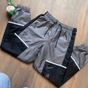 Nike Sportswear Black and Gray Woven Joggers